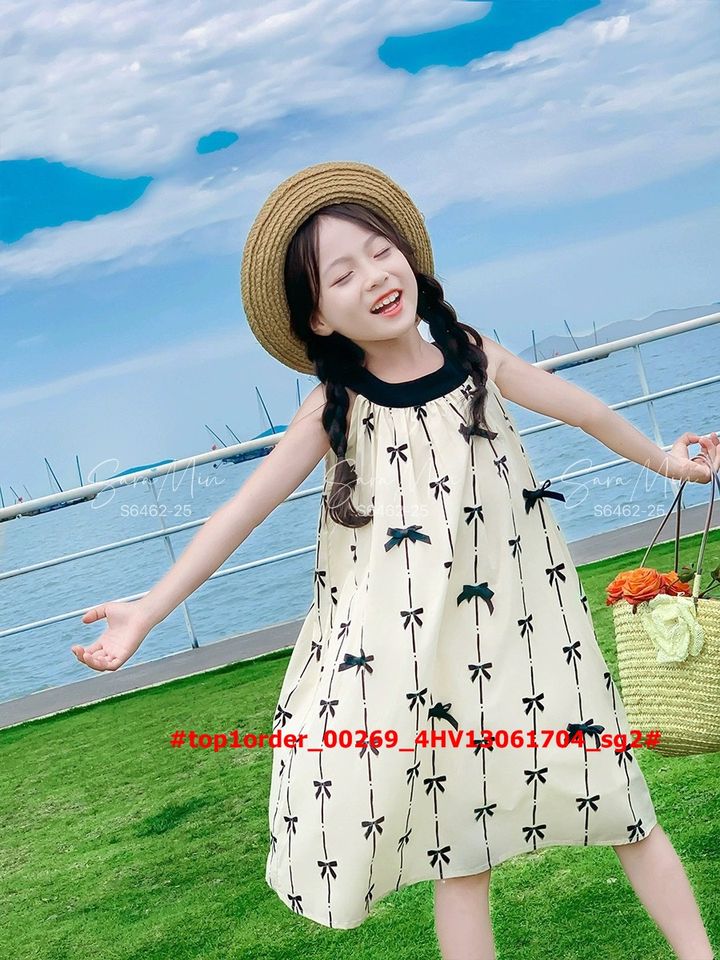 [🆕🇻🇳] Phân Phối – Bán Buôn – Bán Sỉ Vkids 😎❤️️⭐️ – 💖Buôn_sỉ_HN💖 Váy tiểu thư bé gái, cổ yếm ,chất thô cotton mềm mại, đính …