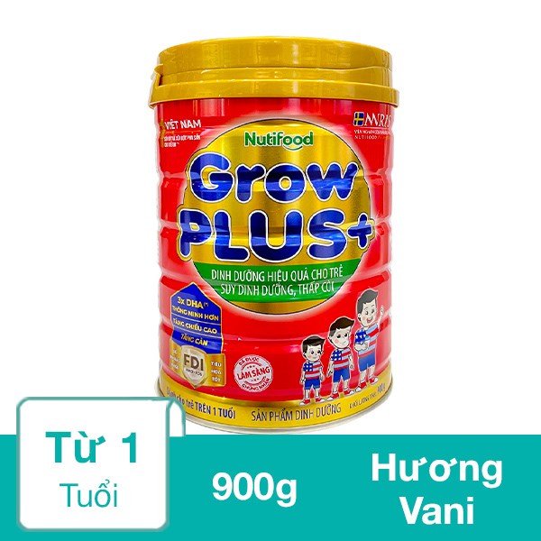 [🛒🇻🇳]Sữa bột Nutifood GrowPLUS+ đỏ hương vani 900g (từ 1 tuổi) cho trẻ suy dinh dưỡng, thấp còi – Nutifood , SKU – 78799 – avakids.com 🇻🇳🛒Top1Shop🛒 🇻🇳Top1Vietnam🇻🇳 🛍🛒🇻🇳