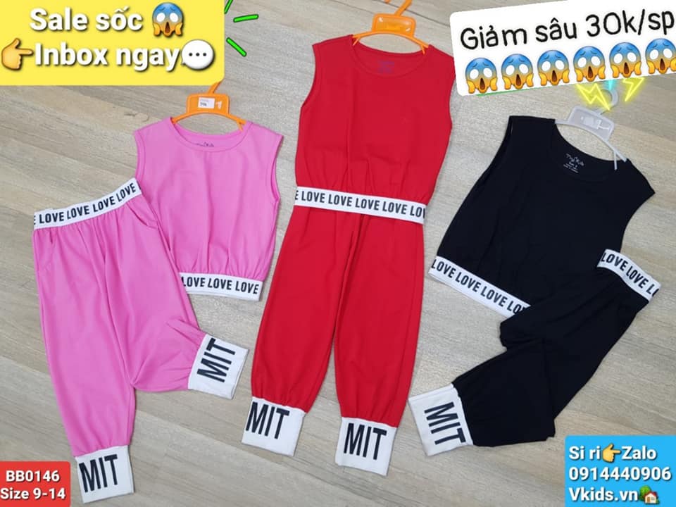 [🆕🇻🇳] Top1Order_Sỉ_Vkids 🛒 ❤️️⭐️ HOTT…SALE TƯNG BỪNG
TUẦN LỄ VÀNG GIÁ GIẢM SÂU 30k/spChớp nhanh cơ hội
BB0146-A Bộ thể thao cotton sát nách in chữ bo viền, siz , shares-0✔️ , likes-0❤️️ , date-2022-07-12 14:04:16🇻🇳🇻🇳🇻🇳📰🆕