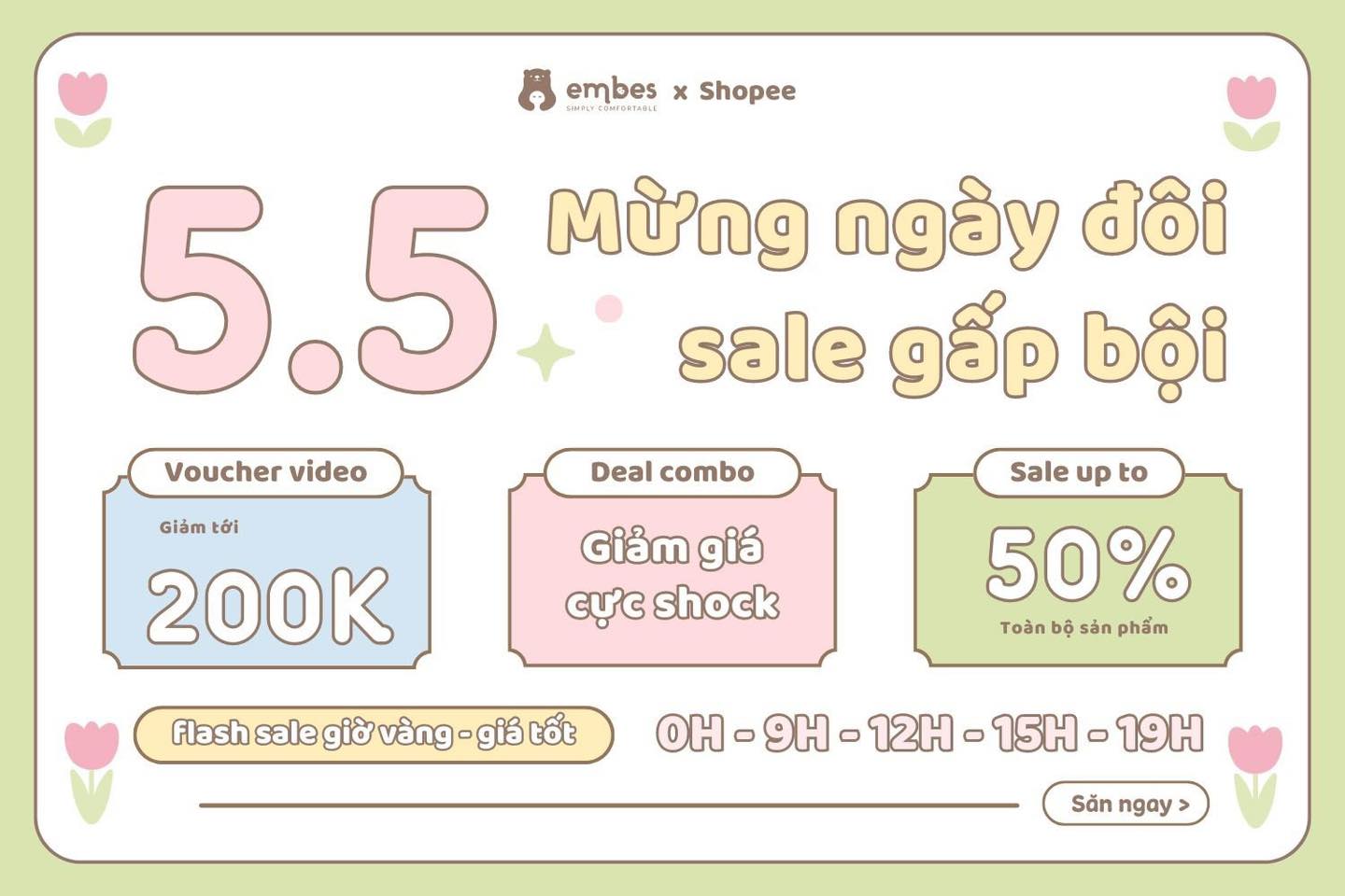 [🆕🇻🇳] EMBES là thương hiệu thời trang “Việt made” chất lượng cao dành cho trẻ em 🧑‍🧒❤️️👶⭐️  MỪNG NGÀY ĐÔI – SALE GẤP BỘIMùa hè rực rỡ cùng những chuyến du lịch đang chờ đón, mẹ đã sẵn sàng cho chương trình 𝐒𝐔𝐌𝐌𝐄𝐑 𝐒𝐀𝐋𝐄 đến từ Embes 05.05 này để , shares-0✔️ , likes-6❤️️ , date-2024-05-03 20:15:29🇻🇳🇻🇳🇻🇳📰🆕