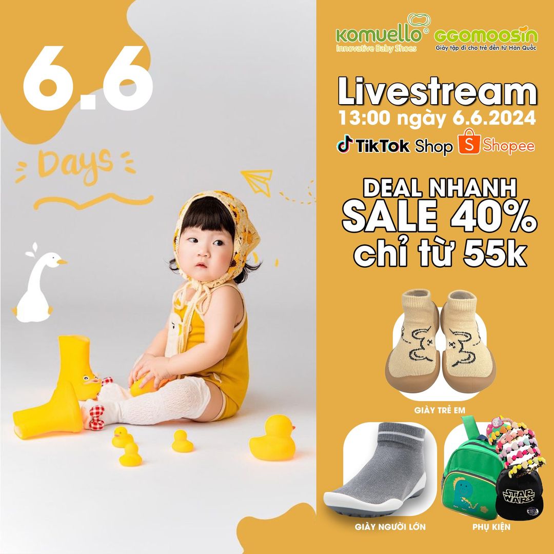 [🆕🇻🇳] Ggomoosin Việt Nam – Giày Tập Đi Cho Bé Cưng 🧑‍🧒❤️️👶⭐️ 𝐓𝐡𝐨̂𝐧𝐠 𝐁𝐚́𝐨 𝐋𝐢𝐯𝐞𝐬𝐭𝐫𝐞𝐚𝐦 𝟔.𝟔 – 𝐍𝐠𝐚̀𝐲 Đ𝐚̣̆𝐜 𝐁𝐢𝐞̣̂𝐭, 𝐒𝐚𝐥𝐞 𝐂𝐮̛̣𝐜 Đ𝐢̉𝐧𝐡!Ngày 6/6, hãy cùng GGomoosin chào mừng ngày sinh nhật mua sắm của TikTok Shop và chươn , shares-0✔️ , likes-177❤️️ , date-2024-06-05 05:29:29🇻🇳🇻🇳🇻🇳📰🆕