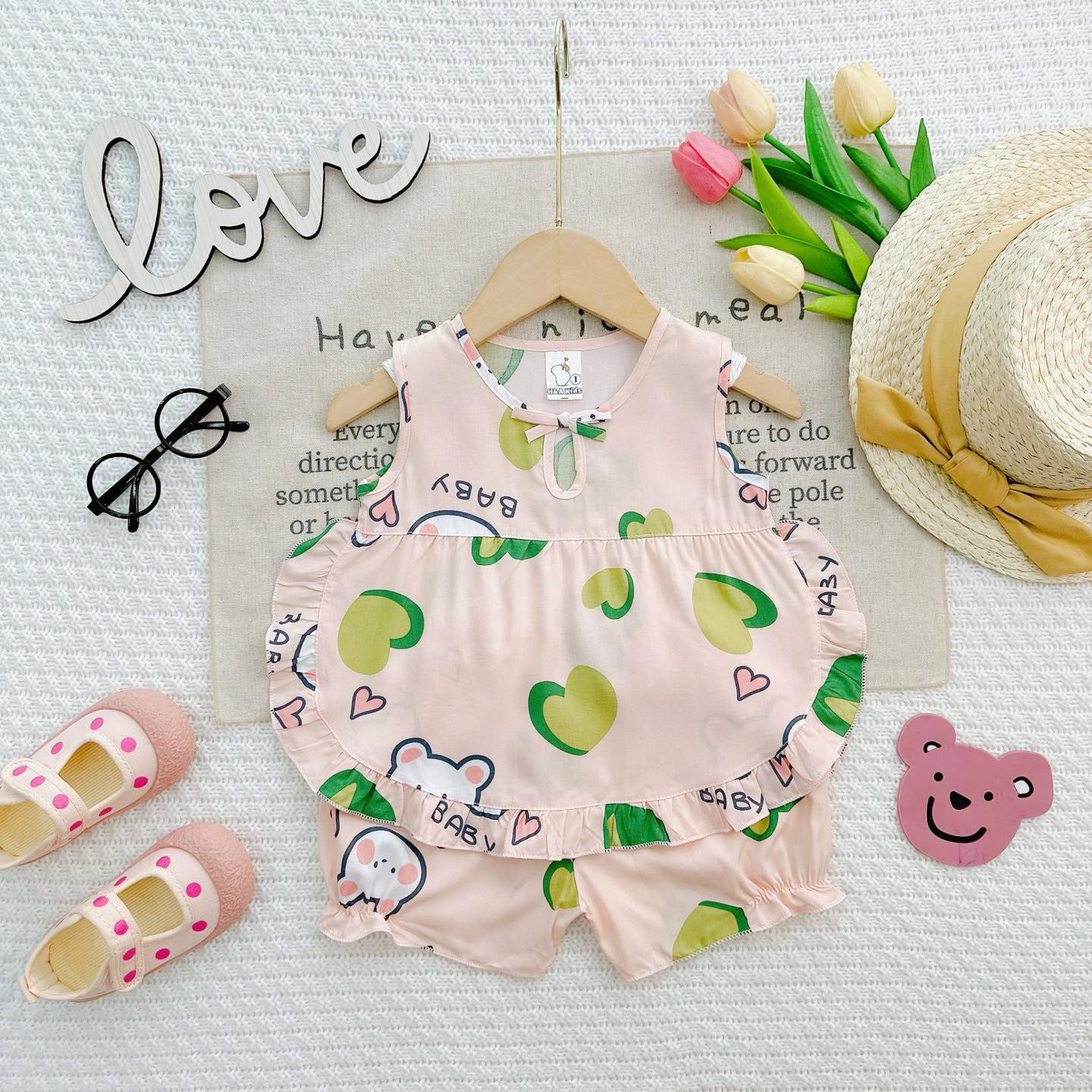 [🆕🇻🇳]Búp Store – Chuyên phụ kiện cho bé 🧑‍🧒❤️️👶⭐️  Mẫu bộ bé gái chất tole lanh mùa này mang bao phê bao mát chẳng trách hàng về bao nhiêu hết bấy nhiêu
Bé 6-14kg có Sz
#59k/b , đơn 5b miễn ship khách n , shares-0✔️ , likes-54❤️️ , date-2024-06-06 15:24:16🇻🇳🇻🇳🇻🇳📰🆕