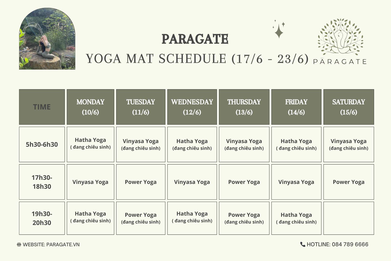 [🆕🇻🇳] Paragate Yoga & Pilates 🧘 Top1Yoga 🤸🏻‍♀️ [𝗨𝗣𝗗𝗔𝗧𝗘] 𝗟𝗜̣𝗖𝗛 𝗧𝗔̣̂𝗣 
 Khởi động tuần mới thật chăm chỉ và khoẻ mạnh nha cả nhà
 Lịch tập sẽ cập nhật thường xuyên để phù hợp với số đông khách hàng.
 Chiê , shares-0✔️ , likes-0❤️️ , date-2024-06-17 14:37:23🇻🇳🇻🇳🇻🇳📰🆕