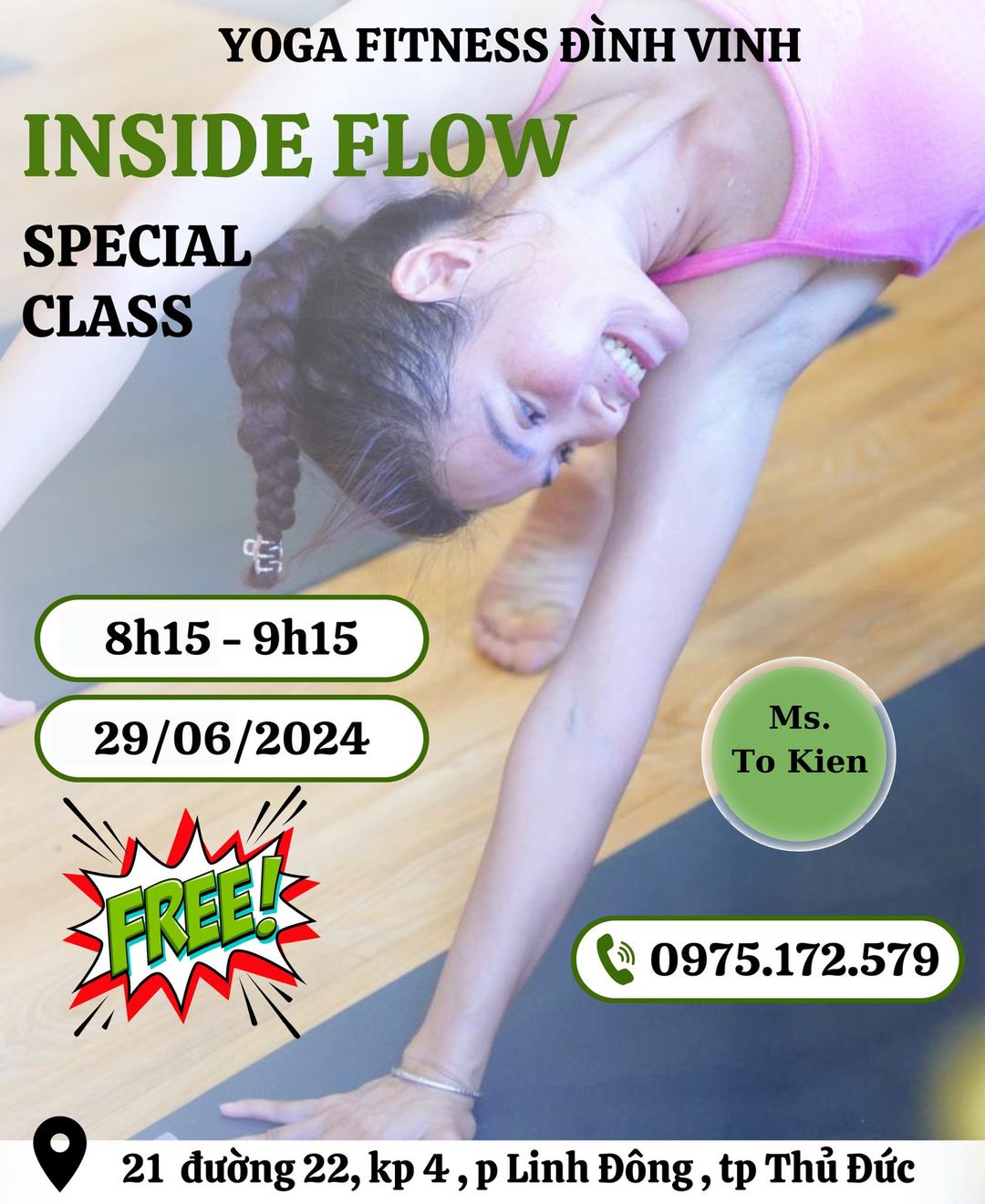 [🆕🇻🇳] Yoga – Fitness Đình Vinh – GYM – YOGA – ZUMBA – AEROBIC – MÚA CỔ TRANG – DANCE KID 🧘 Top1Yoga 🤸🏻‍♀️ CÓ HẸN VỚI INSIDE FLOW .

100% MIỄN PHÍ TRẢI NGHIỆM 

Không phân biệt bạn là ai . Bạn tập ở đâu . Chỉ cần bạn yêu yoga , yêu âm nhạc , là bạn có thể tham g , shares-2✔️ , likes-15❤️️ , date-2024-06-26 22:56:50🇻🇳🇻🇳🇻🇳📰🆕