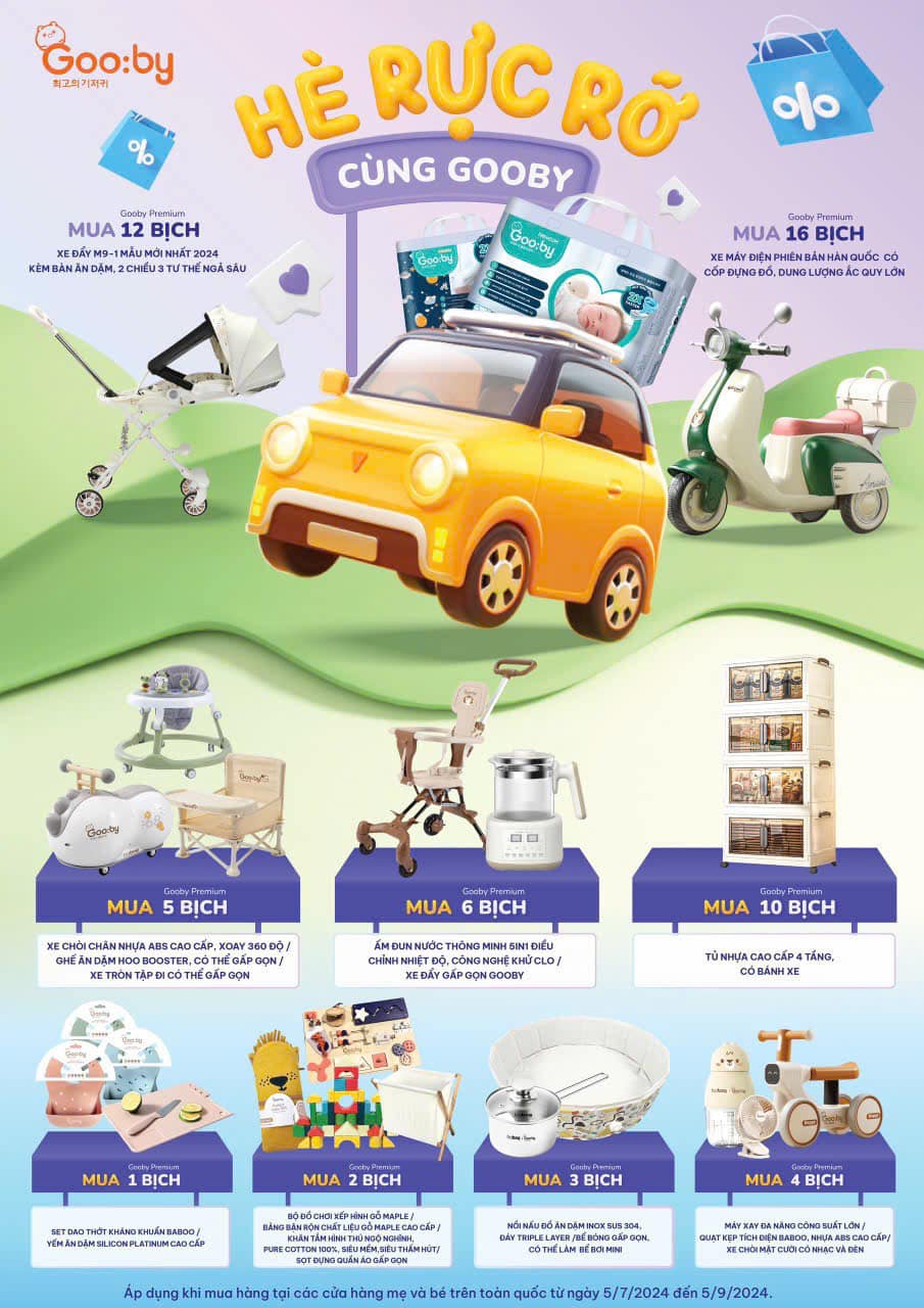 [🆕🇻🇳] Shop Em Bé – Mẹ bầu & Sơ sinh 🧑‍🧒❤️️👶⭐️ Rinh Tủ, Rinh siêu xe về nhà thoyyyyyy
Tã Gooby đợt này bùng cháy khuấy động mùa hè
Mua 1 Bịch cũng có quà
, shares-0✔️ , likes-0❤️️ , date-2024-07-04 20:03:34🇻🇳🇻🇳🇻🇳📰🆕