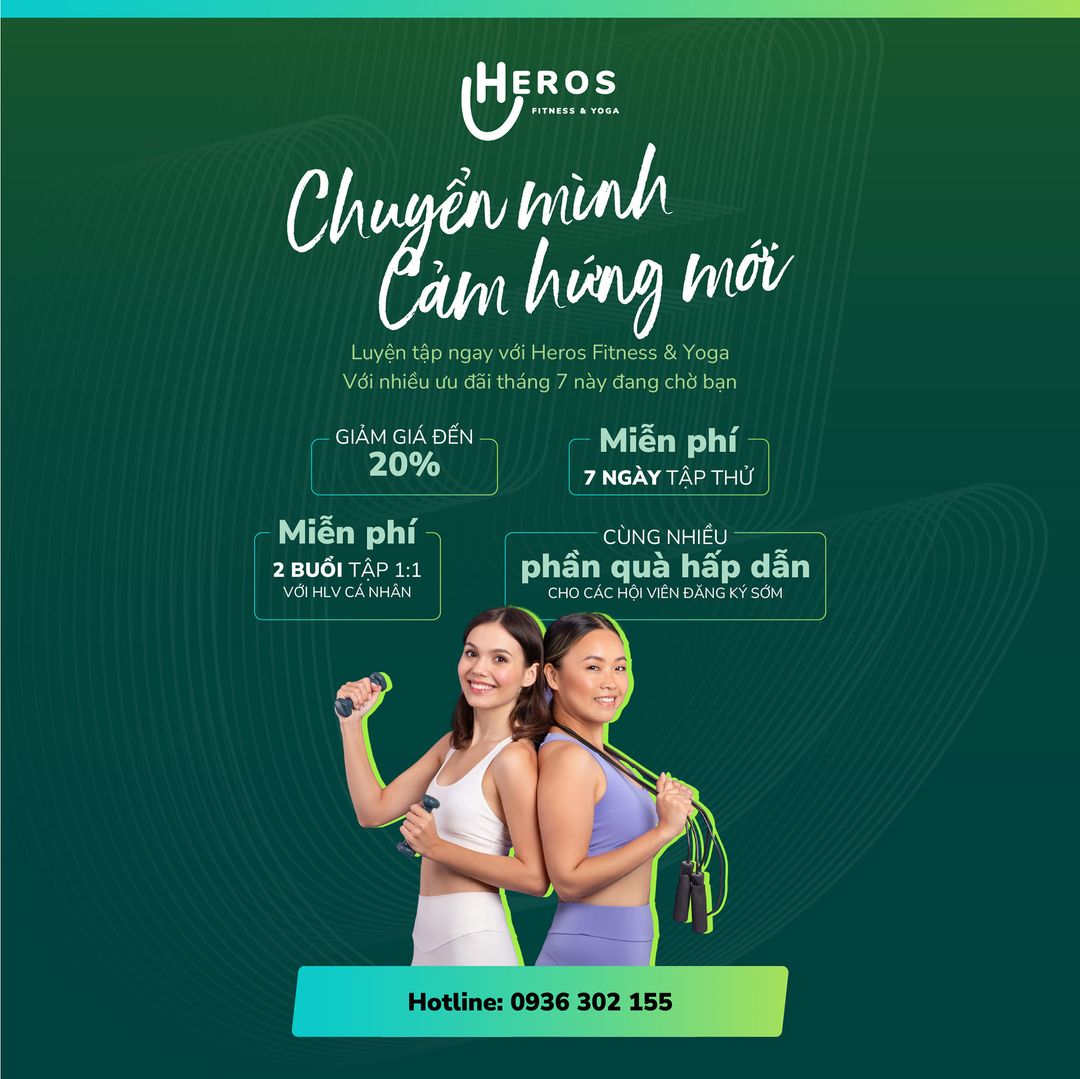 [🆕🇻🇳] Heros Fitness & Yoga 🧘 Top1Yoga 🤸🏻‍♀️ THÁNG MỚI CHUYỂN MÌNH

Chào bạn, Heros đã chuyển nhà sang fanpage mới tại đây:  

Hãy cùng Heros đón chào tháng 7 với những cảm hứng mới nhé:
 Phòng tập Yo , shares-0✔️ , likes-2❤️️ , date-2024-07-04 08:26:11🇻🇳🇻🇳🇻🇳📰🆕