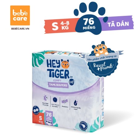 [🛒🇻🇳]Tã Dán Hey Tiger Size S 76 Miếng (4 – 8 Kg) – , SKU – 73 – heytiger.vn 🇻🇳🛒Top1Shop🛒 🇻🇳Top1Vietnam🇻🇳 🛍🛒🇻🇳