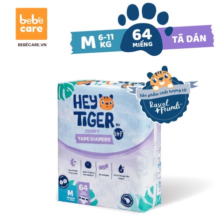[🛒🇻🇳]Tã Dán Hey Tiger Size M 64 Miếng (6 – 11 Kg) – , SKU – 74 – heytiger.vn 🇻🇳🛒Top1Shop🛒 🇻🇳Top1Vietnam🇻🇳 🛍🛒🇻🇳