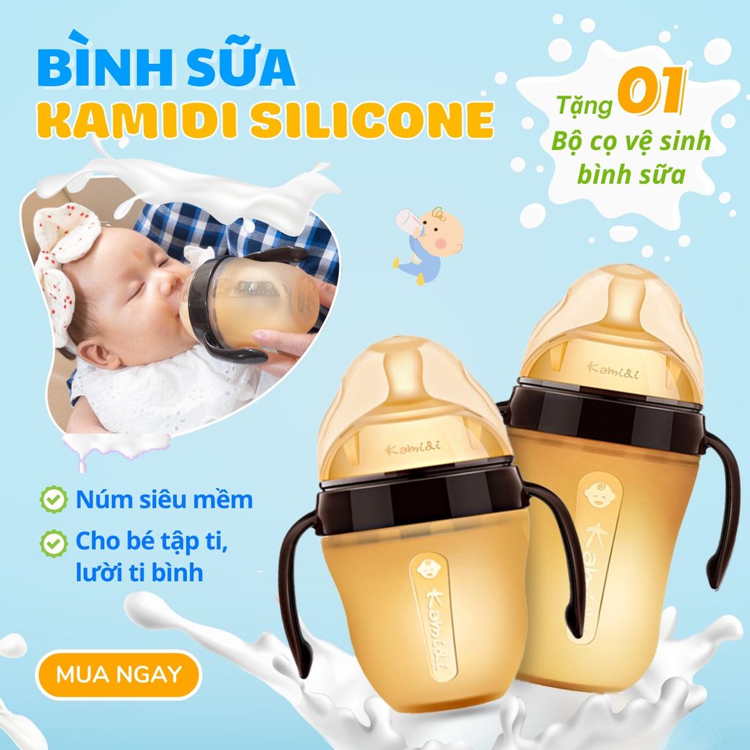 [🆕🇻🇳]  Kamidi Việt Nam – Sự lựa chọn hàng đầu của mẹ bầu Việt 🧑‍🧒❤️️👶⭐️ Bé con lười ti bình Cứ thấy bình là đẩy ra khiến mẹ bất lực
Vậy thì Bình sữa #Kamidi_Silicone chính là giải pháp mà mẹ cần ngay lúc này!
 Núm bình được thi , shares-1✔️ , likes-13❤️️ , date-2024-04-23 19:13:39🇻🇳🇻🇳🇻🇳📰🆕