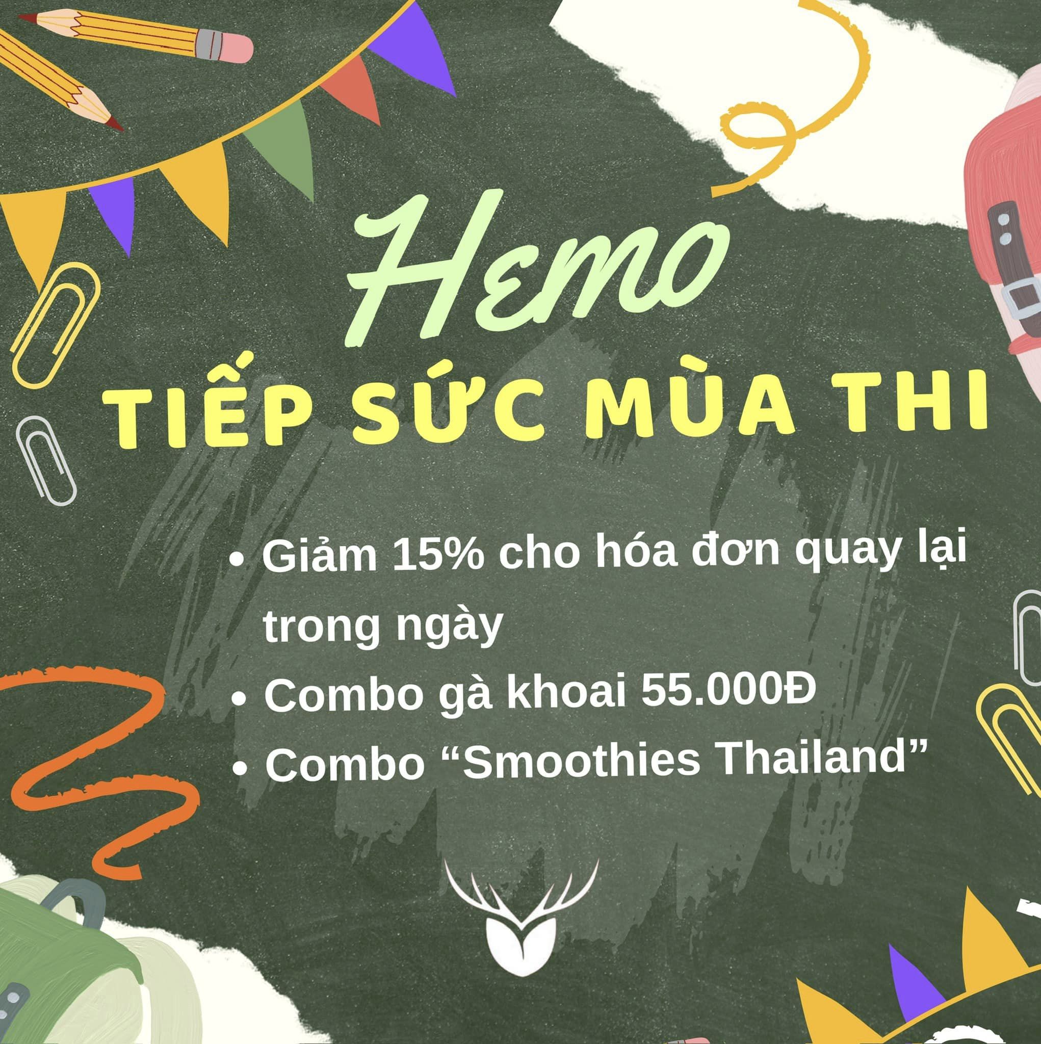 [☕️🇻🇳] Hemo Coffee – Bến Tre 🥤 Top1Coffee ☕️ 𝐇𝐞𝐦𝐨 𝐓𝐢𝐞̂́𝐩 𝐒𝐮̛́𝐜 𝐌𝐮̀𝐚 𝐓𝐡𝐢 

Tiếp sức các sĩ tử trong mùa thi năm nay, Hemo ưu đãi hoá đơn quay lại trong ngày giảm 15% cùng các , shares-1✔️ , likes-13❤️️ , date-2024-06-05 13:41:51🇻🇳🇻🇳🇻🇳📰🆕