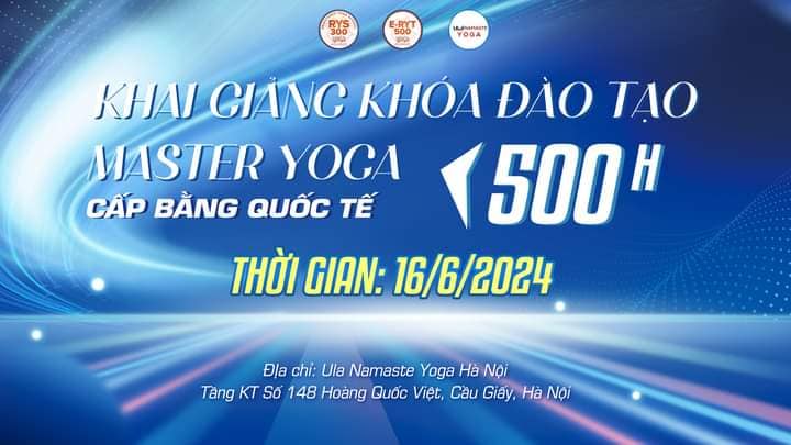 [🆕🇻🇳] Ula Lan Trần (Ula Namaste Yoga) – Hệ Thống Trung Tâm Đào Tạo Ula namaste Yoga 🧘 Top1Yoga 🤸🏻‍♀️ KHAI GIẢNG KHOÁ ĐÀO TẠO HLV YOGA 500H QUỐC TẾ – THỜI GIAN 16/6/2024
Trân trọng kính mời Quý vị Master Yoga, Quý vị Giảng viên, Học viên & Hội viên Yoga tới , shares-0✔️ , likes-2❤️️ , date-2024-06-06 15:26:14🇻🇳🇻🇳🇻🇳📰🆕