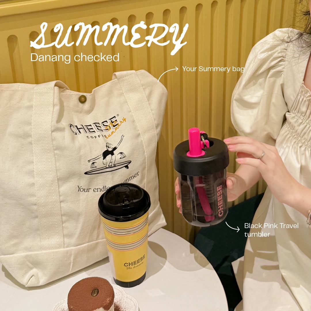 [☕️🇻🇳] Cheese Coffee 🥤 Top1Coffee ☕️ Không ai hỏi nhưng Cheese mắc trả lời
BỘ TUMBLER & TOTE SUMMERY ĐÃ CÓ MẶT Ở TOÀN BỘ 21 CHI NHÁNH

Homies Đà Nẵng nào ngày đêm nh , shares-7✔️ , likes-278❤️️ , date-2024-06-11 01:00:05🇻🇳🇻🇳🇻🇳📰🆕