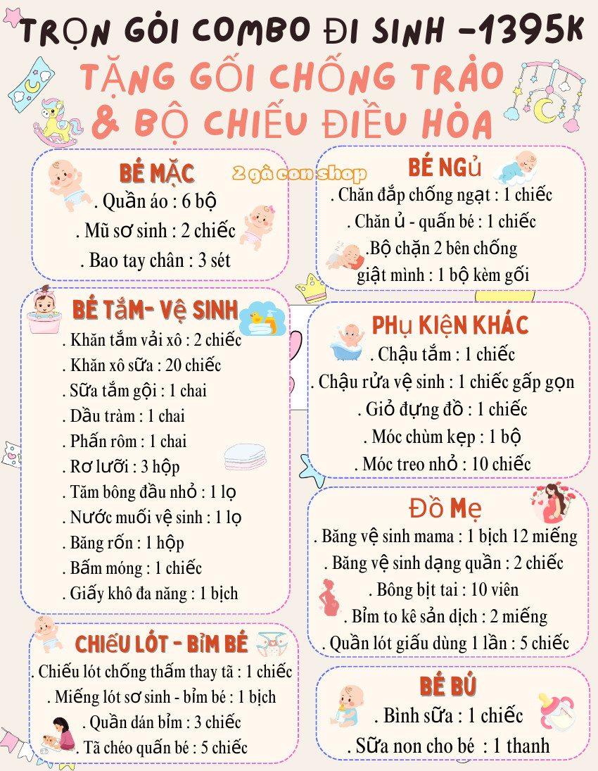 [🆕🇻🇳] Shop 2Gà Con HN-Đồ Sơ Sinh Trọn Gói 🧑‍🧒❤️️👶⭐️  Chỉ bán số lượng #100Combo HN4 cho các Mẹ bầu thông thái!Đừng bỏ lỡ cơ hội sở hữu Combo HN4 với giá chỉ #1395K, bao gồm đầy đủ đồ dùng cho cả Mẹ và bé k , shares-1✔️ , likes-7❤️️ , date-2024-06-25 05:01:46🇻🇳🇻🇳🇻🇳📰🆕