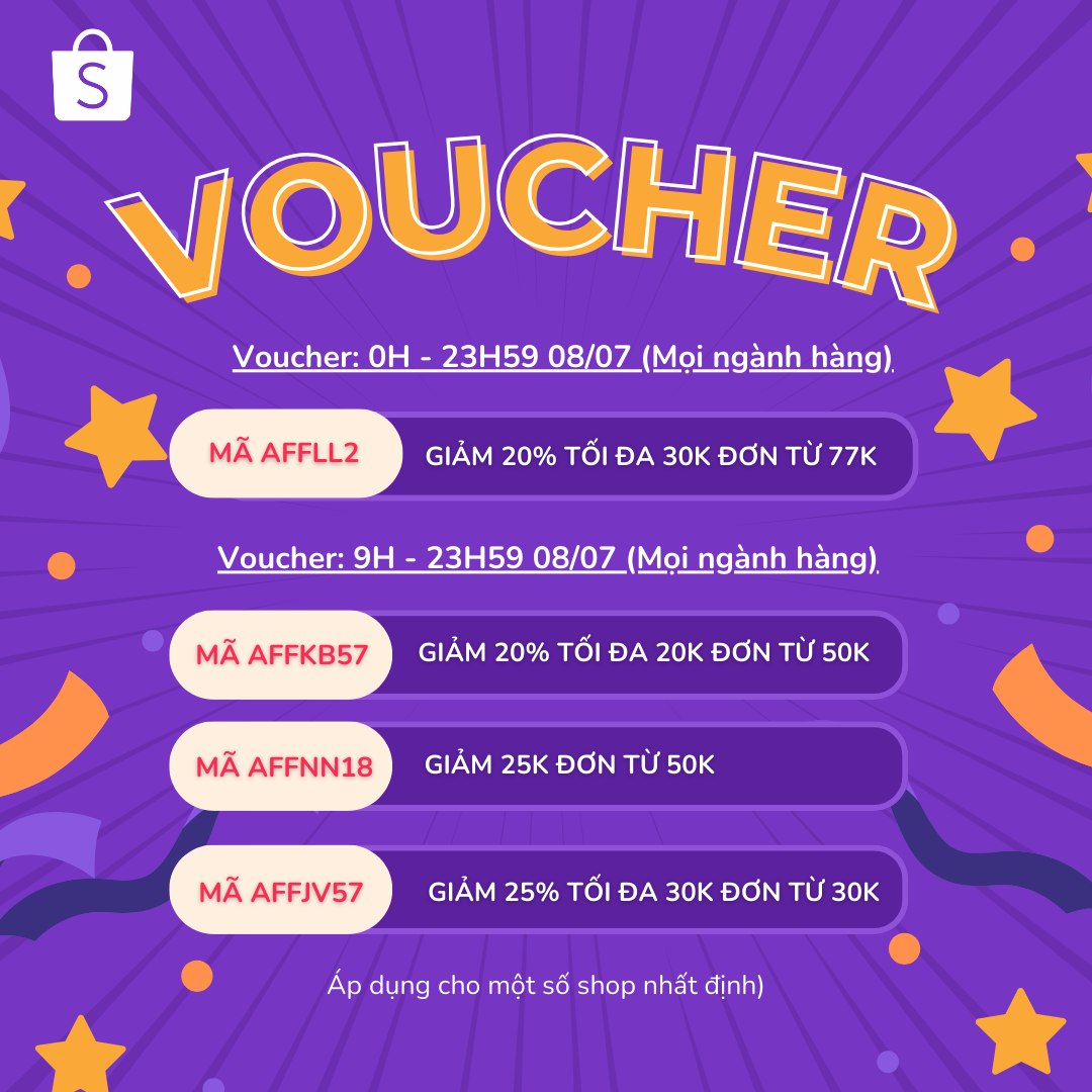 [🆕🇻🇳] Jang Store – Chuyên đồ trẻ em cao cấp 😎❤️️⭐️  Hôm qua mom nào chưa lấy được voucher thì nay shop update thêm một loạt voucher mới cho các mom đây ạ
Shopee: shope.ee/5pd7dnYgj
, shares-0✔️ , likes-1❤️️ , date-2024-07-07 14:15:30🇻🇳🇻🇳🇻🇳📰🆕