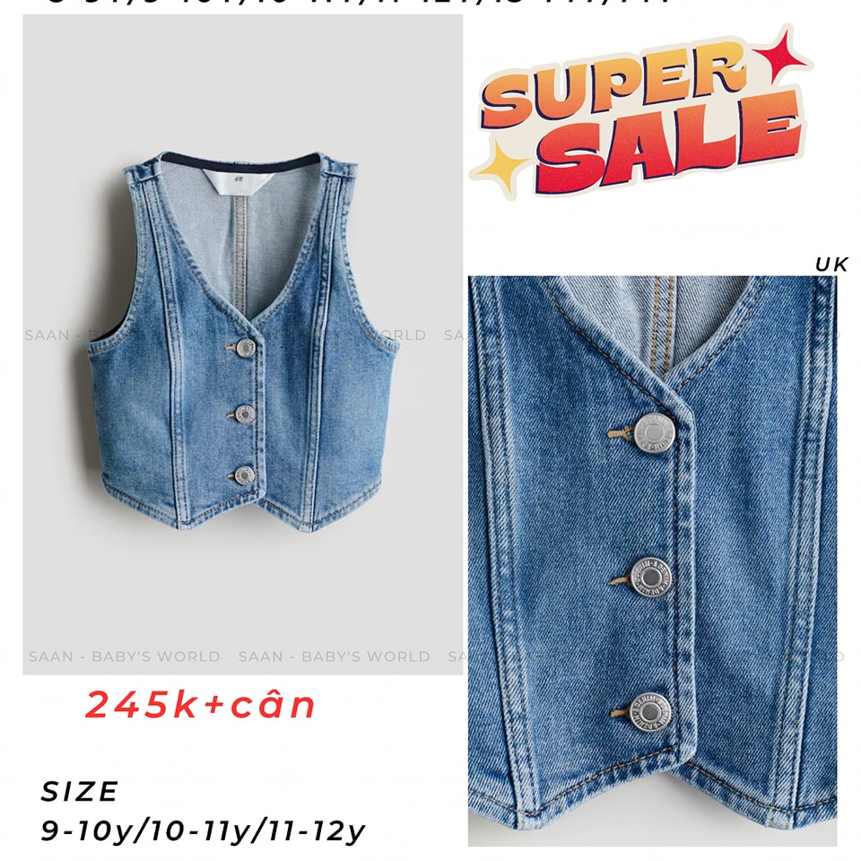 [🆕🇻🇳]  SAAN – Baby’s World – 𝐒𝐀𝐀𝐍 𝐎𝐑𝐃𝐄𝐑 𝐀𝐔𝐓𝐇𝐄𝐍𝐓𝐈𝐂 𝐅𝐎𝐑 𝐌𝐎𝐌 & 𝐁𝐀𝐁𝐘 🧑‍🧒❤️️👶⭐️  𝐇𝐌 𝐔𝐊 𝐒𝐀𝐋𝐄 𝐔𝐏 𝐓𝐎 𝟕𝟎%
Giá Authen giảm giá sốc
Size: 8-9Y đến 14Y+
, shares-0✔️ , likes-1❤️️ , date-2024-07-17 11:07:58🇻🇳🇻🇳🇻🇳📰🆕