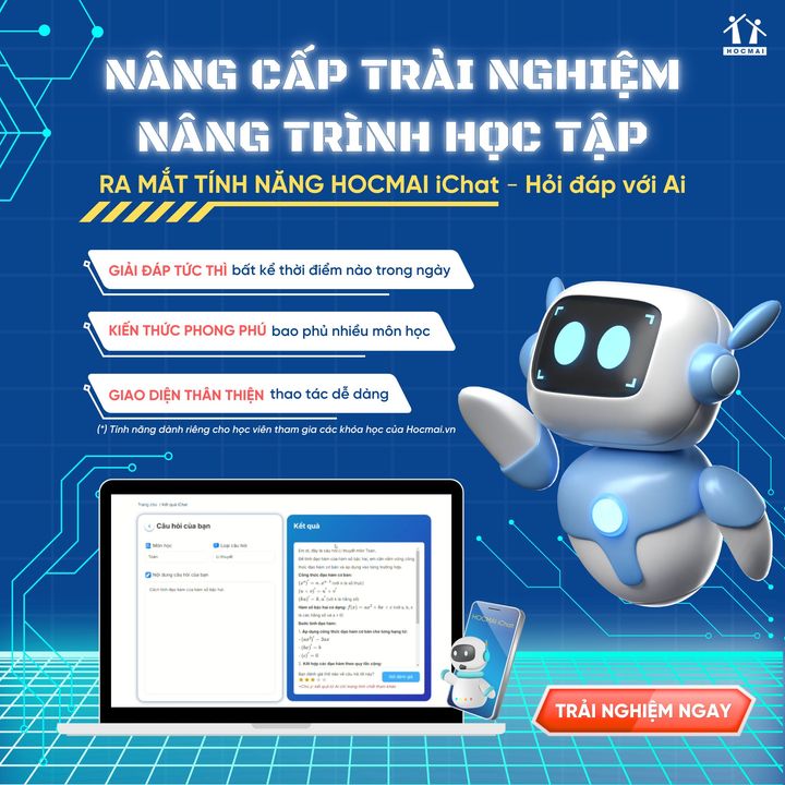 [👨‍🎓🇻🇳] Hocmai.vn Tiểu học 👨‍🎓 Top1Learn 👩‍🎓 – 📣 THÔNG BÁO: HOCMAI RA MẮT TÍNH NĂNG MỚI HOCMAI iChat – HỎI ĐÁP VỚI AI GIÚP HỌC …