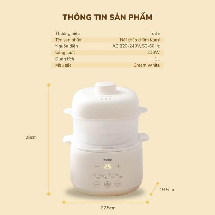 [🆕🇻🇳]  Siêu Thị Mẹ Và Bé Baby Smile 🧑‍🧒❤️️👶⭐️ NỒI CHÁO CHẬM KOMI ToBe 9102
Sử dụng nồi nấu chậm là xu hướng của cuộc sống hiện đại do sự tiện dụng và khả năng giữ trọn vẹn chất dinh dưỡng. ToBé giới th , shares-0✔️ , likes-2❤️️ , date-2024-08-20 18:50:47🇻🇳🇻🇳🇻🇳📰🆕