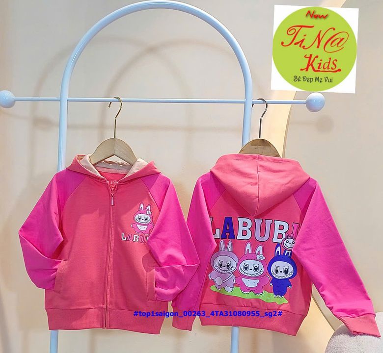 [🆕🇻🇳] Phân Phối – Bán Buôn – Bán Sỉ Vkids 😎❤️️⭐️ – ☘️Buôn_sỉ_SG☘️ Áo khoác bé gái, in Labubu siêu hot, chất da cá dày dặn, mặc …