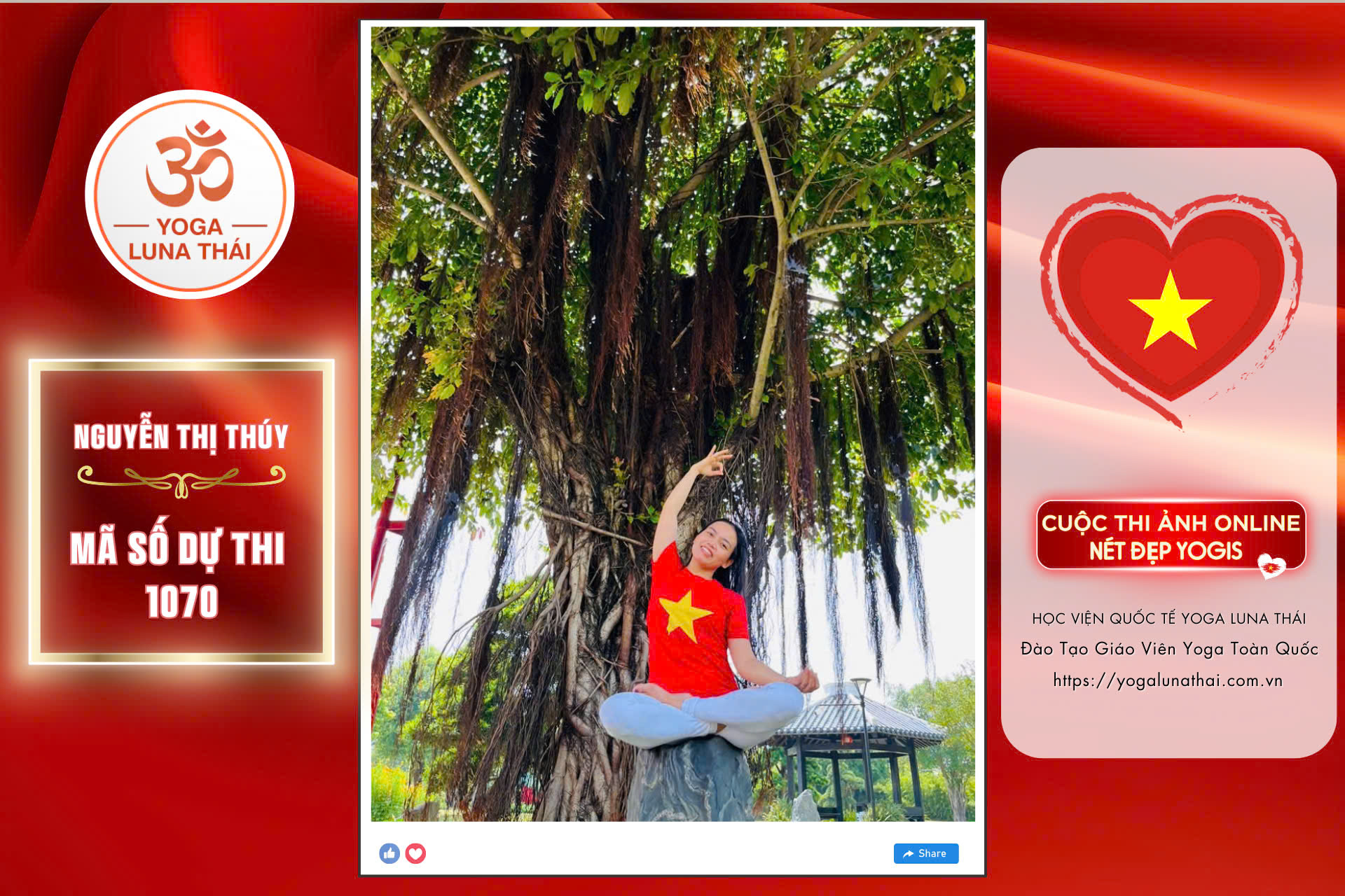 [🆕🇻🇳] Yoga Luna Thái Việt Nam 🧘 Top1Yoga 🤸🏻‍♀️ Chào mừng ngày Quốc Khánh 2/9 cùng Cuộc thi ảnh online NÉT ĐẸP YOGIS 
Chúng tôi luôn tự hào được là 1 mảnh ghép nhỏ trong vạn trái tim của đất nước hình ch , shares-0✔️ , likes-0❤️️ , date-2024-08-28 22:18:15🇻🇳🇻🇳🇻🇳📰🆕
