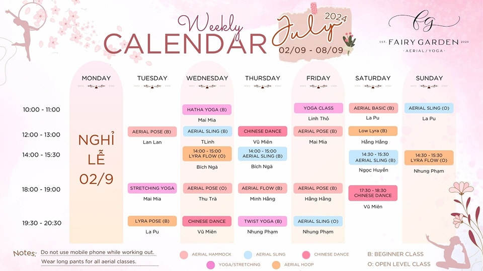 [🆕🇻🇳] Army Fitness & Yoga – Trung tâm thể dục thể thao cao cấp 🏋️ Top1Gym 💪  LỊCH TẬP TUẦN 
Trung tâm xin gửi quý hội viên lịch tập tuần mới.
 Thời gian : Từ 02/09 đến 08/09/2024 
—
Army Fitness & Yoga trân trọng thông báo và kín , shares-0✔️ , likes-4❤️️ , date-2024-08-31 15:07:19🇻🇳🇻🇳🇻🇳📰🆕