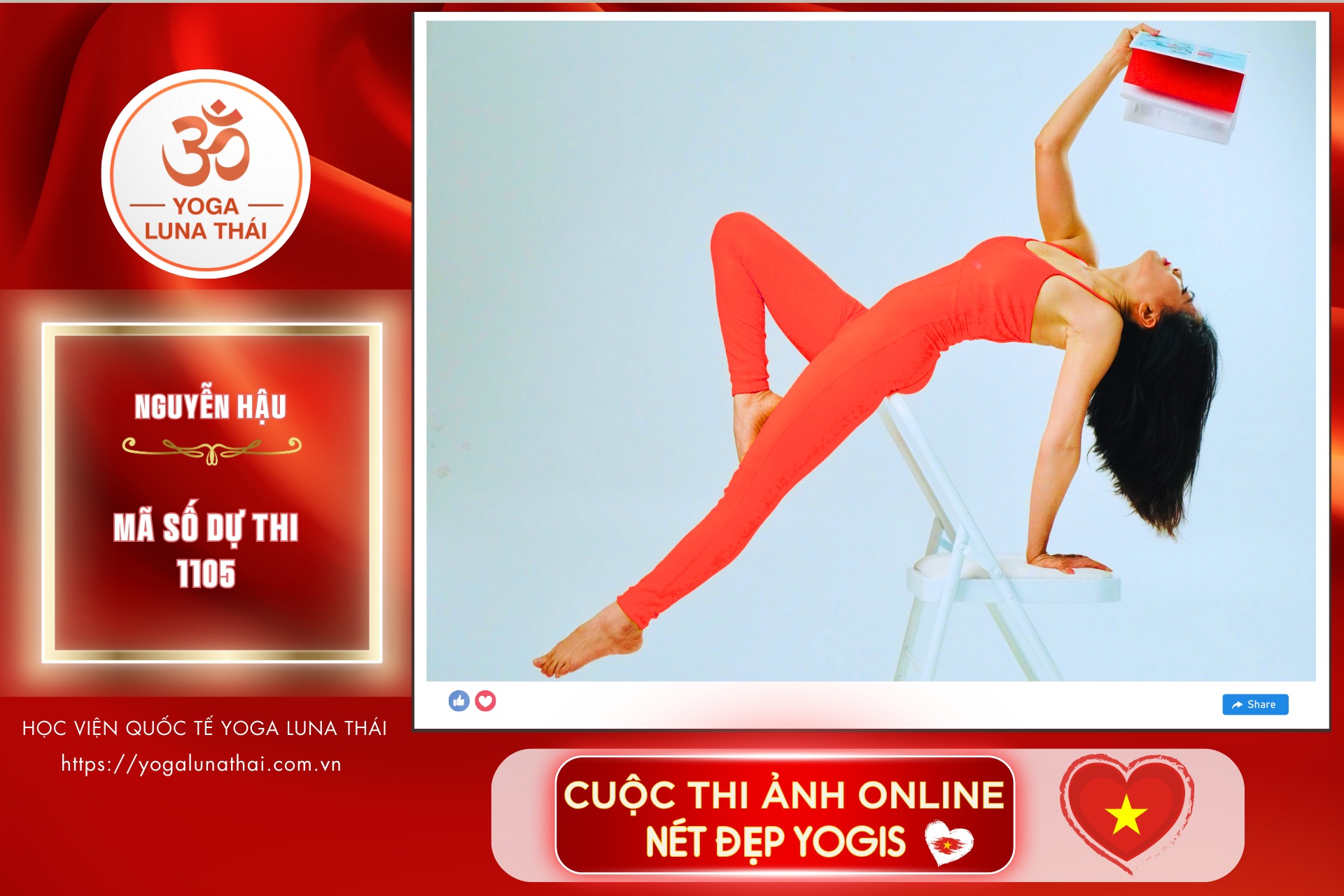 [🆕🇻🇳] Luna Thái Học Viện Yoga Quốc Tế 🧘 Top1Yoga 🤸🏻‍♀️ Chào mừng ngày Quốc Khánh 2/9 cùng Cuộc thi ảnh online NÉT ĐẸP YOGIS 
Chúng tôi luôn tự hào được là 1 mảnh ghép nhỏ trong vạn trái tim của đất nước hình ch , shares-0✔️ , likes-0❤️️ , date-2024-09-05 16:07:10🇻🇳🇻🇳🇻🇳📰🆕