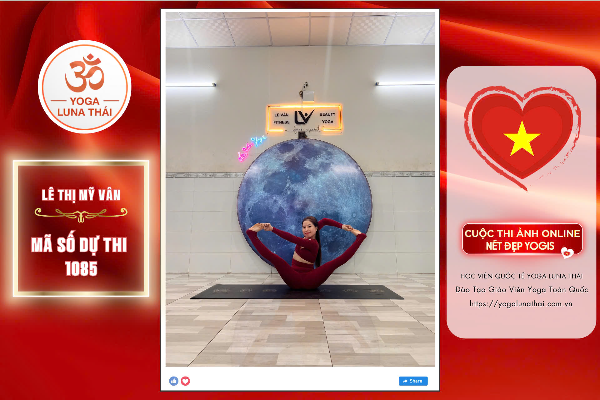 [🆕🇻🇳] Luna Thái Học Viện Yoga Quốc Tế 🧘 Top1Yoga 🤸🏻‍♀️ Chào mừng ngày Quốc Khánh 2/9 cùng Cuộc thi ảnh online NÉT ĐẸP YOGIS 
Chúng tôi luôn tự hào được là 1 mảnh ghép nhỏ trong vạn trái tim của đất nước hình ch , shares-0✔️ , likes-0❤️️ , date-2024-08-29 20:07:14🇻🇳🇻🇳🇻🇳📰🆕