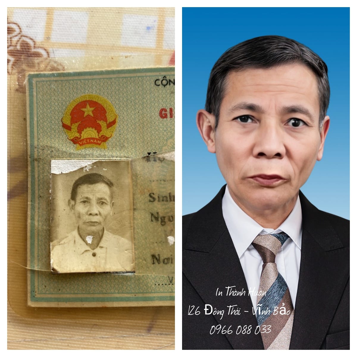 Các bác có muốn lưu lại kỷ niệm hãy
PHỤC CHẾ ẢNH CŨ Mời liên hệ
0966 088 033
#In_Thành_Huân
#126Đông_Thái_VB
#phục_chế_ảnh_cũ