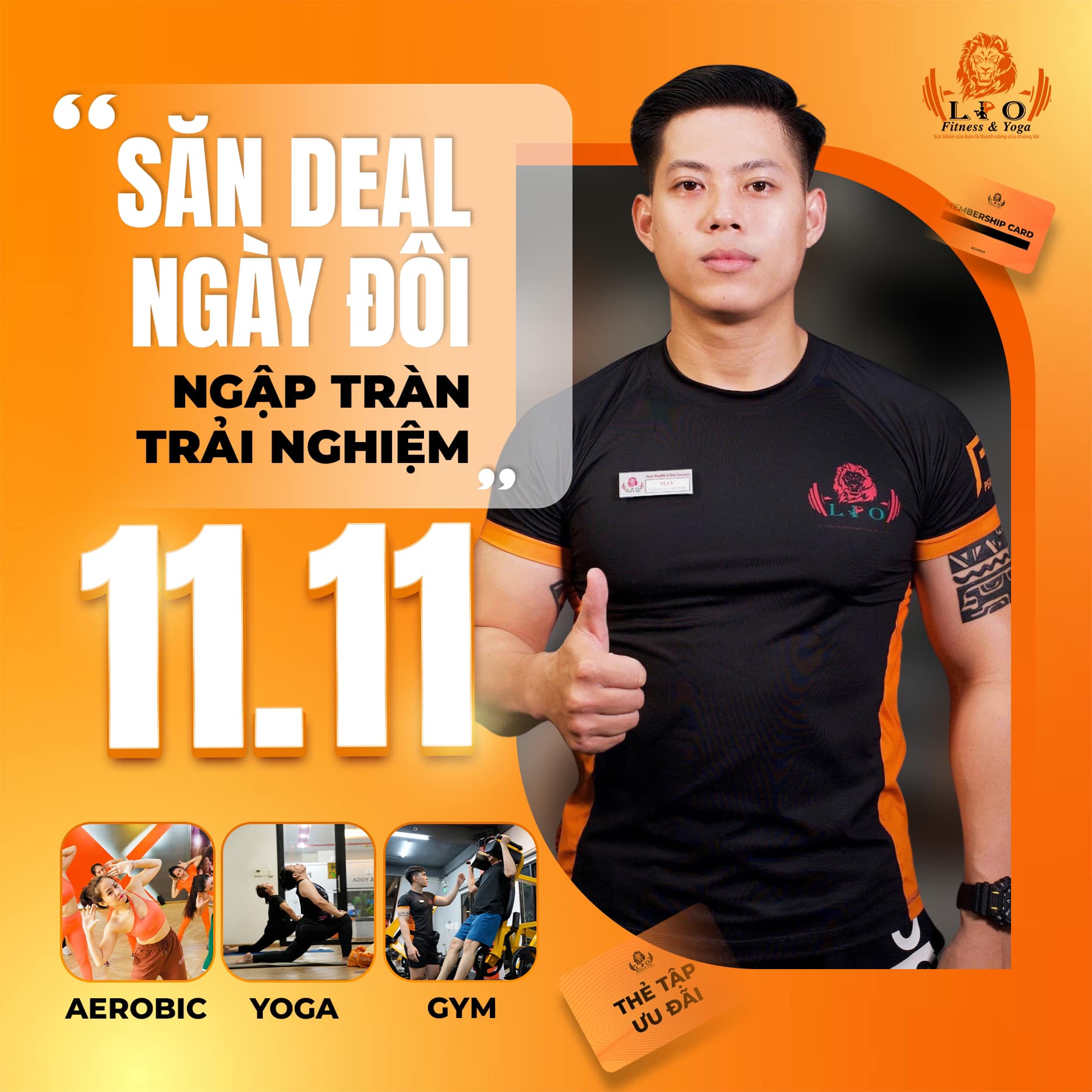 [???] Lio Fitness & Yoga – Your Health Is Our Success   ? Top1Yoga ??‍♀️ SĂN DEAL NGÀY ĐÔI – NGẬP TRÀN TRẢI NGHIỆM 
11.11 này, đừng bỏ lỡ cơ hội đặc biệt ưu đãi lên đến 50% lần đầu tiên trong gần 1 thập kỷ từ Lio Fitness & Yoga! , shares-14✔️ , likes-5❤️️ , date-2024-11-12 15:50:33????????
