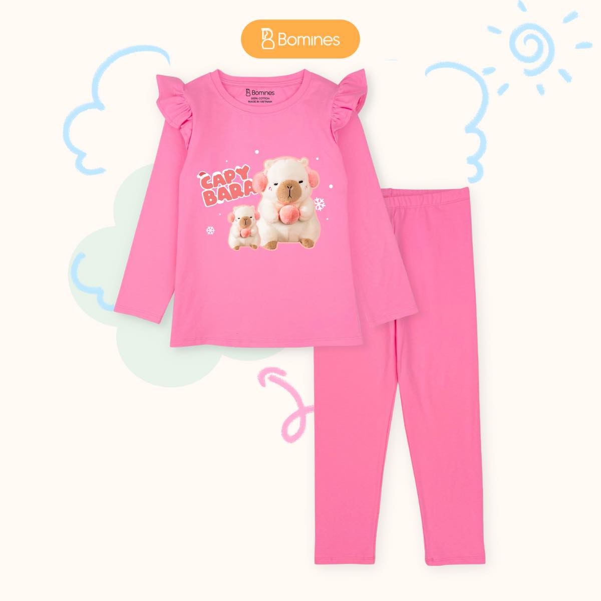 Bộ cotton Capybara dễ thương cho ngày se lạnh
Chất liệu thun cotton co giãn 4 chiều, bé thoải mái diện xinh ấm áp.
Inbox BơMai tư vấn ngay ạ: m.me/bo