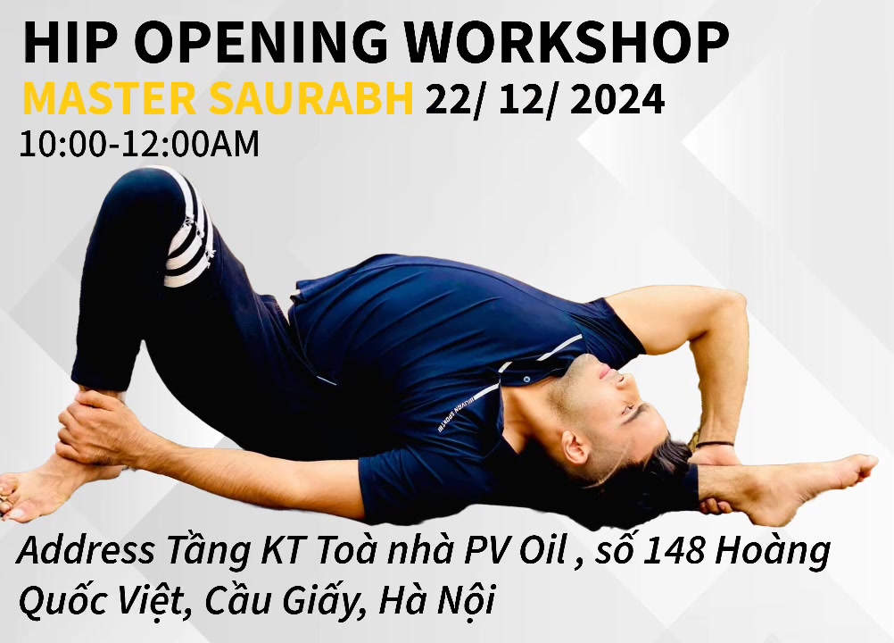 [🆕🇻🇳] ULA Namaste YOGA  – Đào tạo HLV Yoga Quốc tế 🧘 Top1Yoga 🤸🏻‍♀️  FLEX : Chuyên đề Mở hông với Master Saurabh 

 Thời gian : Từ 10h00 – 12h00 Chủ Nhật, ngày 22/12/2024
 Hình thức : Trực tiếp 
 Địa điểm : Toà nhà PV Oil,  , shares-0✔️ , likes-3❤️️ , date-2024-12-20 18:22:17🇻🇳🇻🇳🇻🇳📰🆕