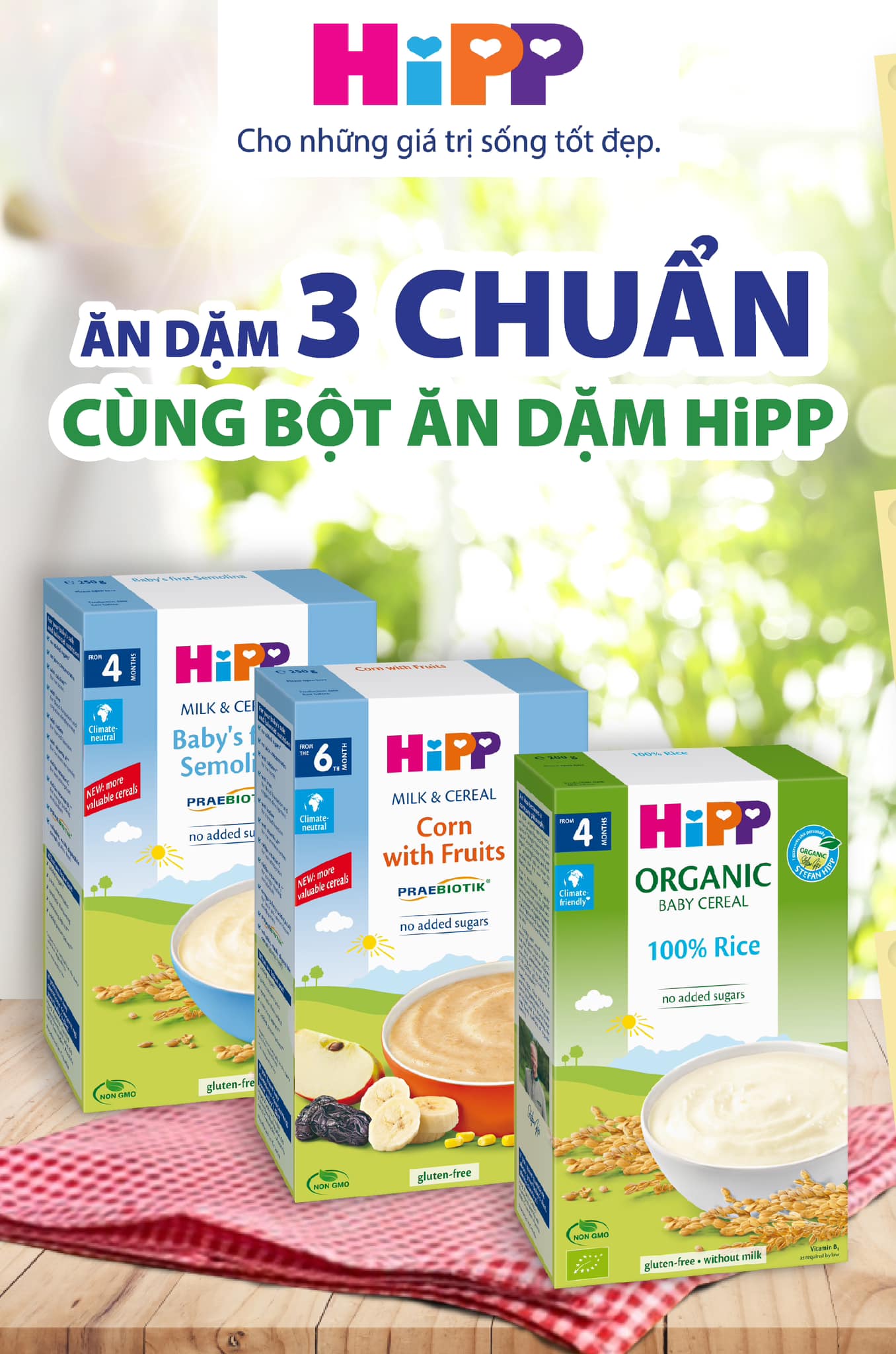 [🆕🇻🇳] Trang Linh Shop – Chuyên sơ sinh trọn gói 🧑‍🧒❤️️👶⭐️ Ăn dặm 3 chuẩn cùng bột ăn dặm #HiPP
 Chuẩn chất lượng hữu cơ tuyệt hảo
Bột ăn dặm HiPP Organic đảm bảo sử dụng thành phần với chất lượng Organic tuyệt vời , shares-0✔️ , likes-2❤️️ , date-2024-12-26 18:00:02🇻🇳🇻🇳🇻🇳📰🆕