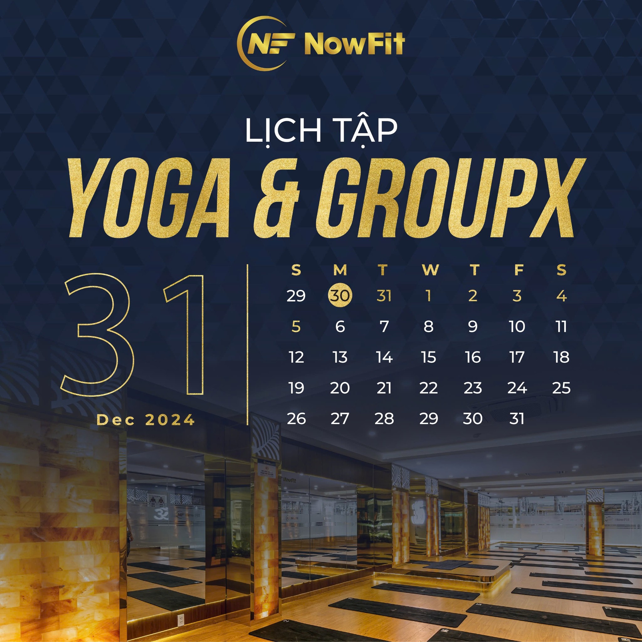 [???] NowFit Yoga&Fitness Center – Phòng tập yoga ? Top1Yoga ??‍♀️ LỊCH TẬP MỚI TỪ NGÀY 30/12/2024 – 29/01/2025
Chuyên mục lịch tập tuần mới của toàn bộ hệ thống CLB NowFit.
Chúng ta cùng tiếp tục giữ vững phong độ luyện t , shares-1✔️ , likes-4❤️️ , date-2024-12-30 16:05:59????????