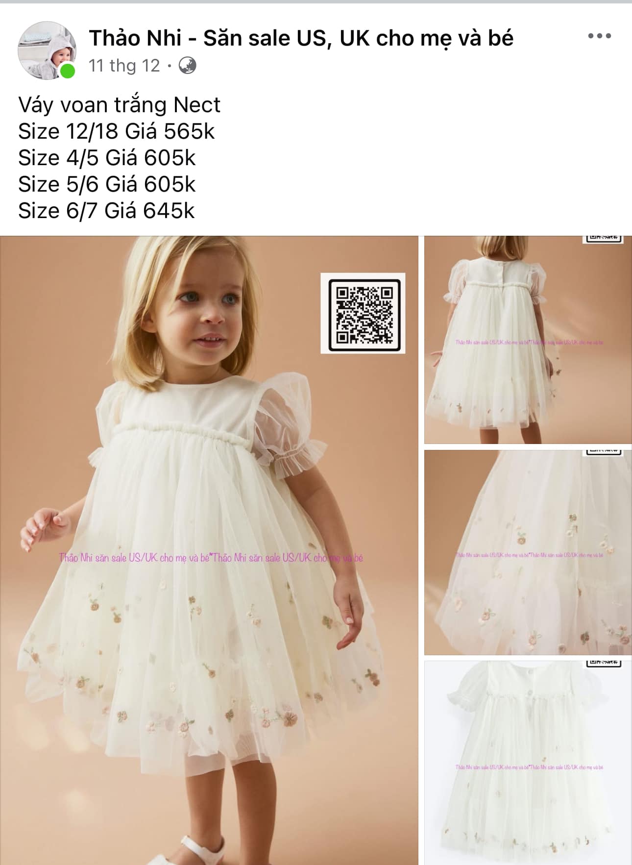 [🆕🇻🇳]  Thảo Nhi – Săn sale US, UK cho mẹ và bé – Chuyên thời trang trẻ em Auth. Hàng săn sale – giá tốt – có sẵn 🧑‍🧒❤️️👶⭐️  , shares-2✔️ , likes-7❤️️ , date-2024-12-27 22:26:58🇻🇳🇻🇳🇻🇳📰🆕