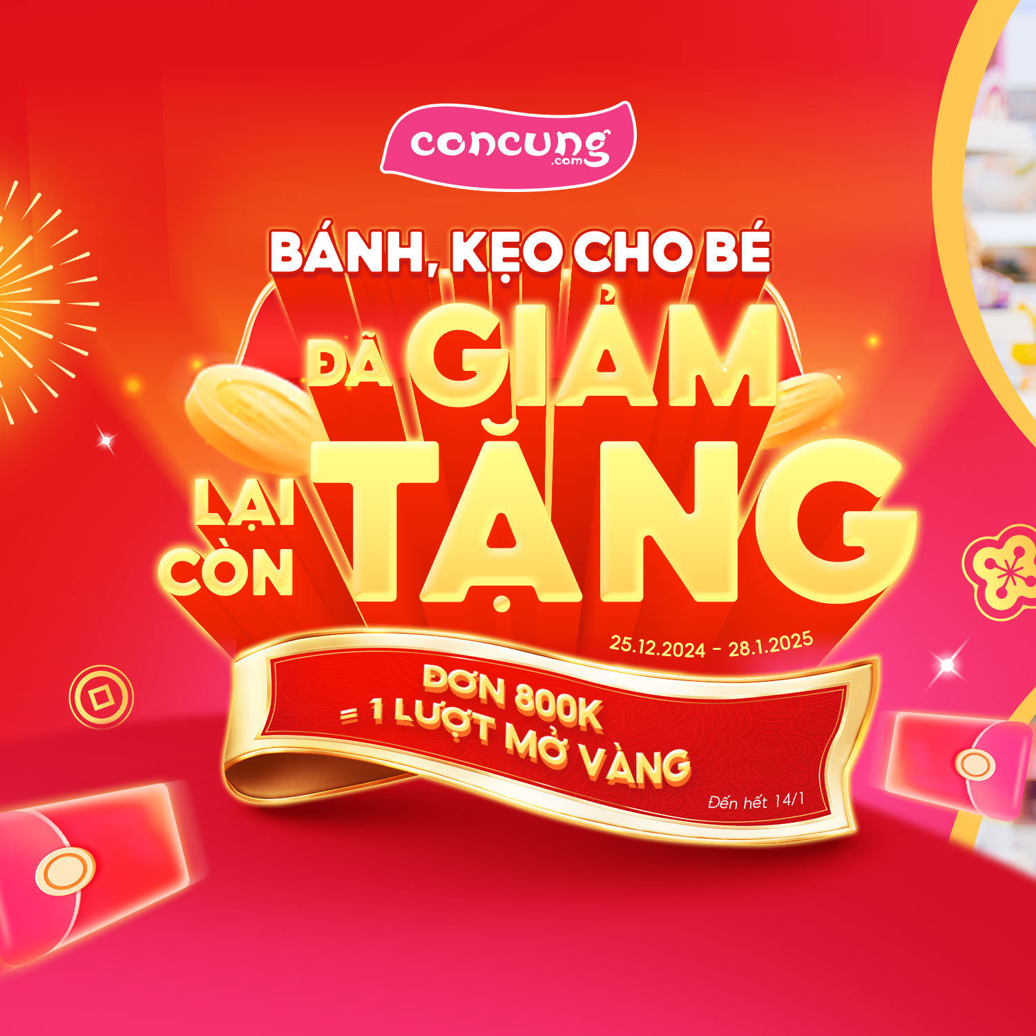[🆕🇻🇳]  Con Cưng – Mang đến những sản phẩm tốt nhất cho trẻ em Việt Nam 😎❤️️⭐️ BÁNH, KẸO CHO BÉ ĐÃ GIẢM LẠI CÒN TẶNG
 ĐƠN 800K = 1 LƯỢT MỞ VÀNG
Vừa cung cấp Canxi, K2 và vitamin C mà còn thiết kế màu sắc bắt mắt, ngộ nghĩnh giúp bữa ă , shares-1✔️ , likes-61❤️️ , date-2025-01-02 22:00:00🇻🇳🇻🇳🇻🇳📰🆕