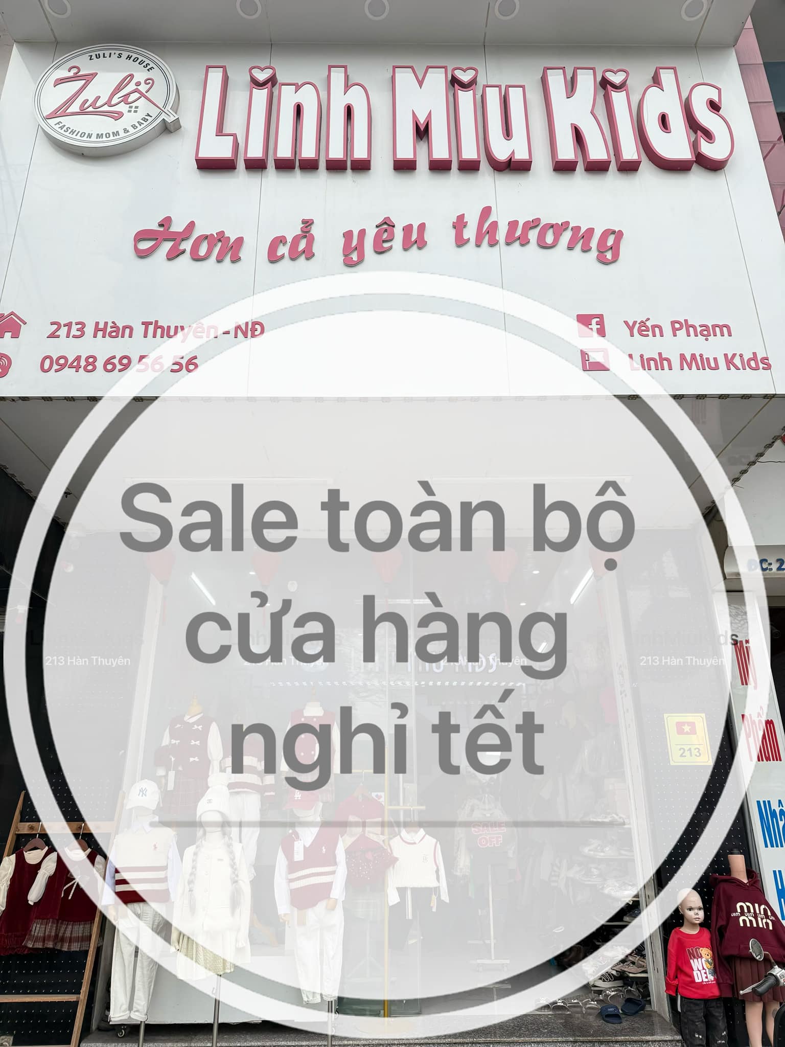 [🆕🇻🇳] Linh Miu Kids – Chuyên bán buôn , bán lẻ đồ bầu , đồ sơ sinh , quần áo phụ kiện trẻ em 🧑‍🧒❤️️👶⭐️ Xả toàn bộ cửa hàng
Tất cả sản phẩm 
Hàng sale k đổi,k giữ hàng
E ship tỉnh nốt hôm nay !!!!!
 , shares-0✔️ , likes-2❤️️ , date-2025-01-20 15:16:07🇻🇳🇻🇳🇻🇳📰🆕