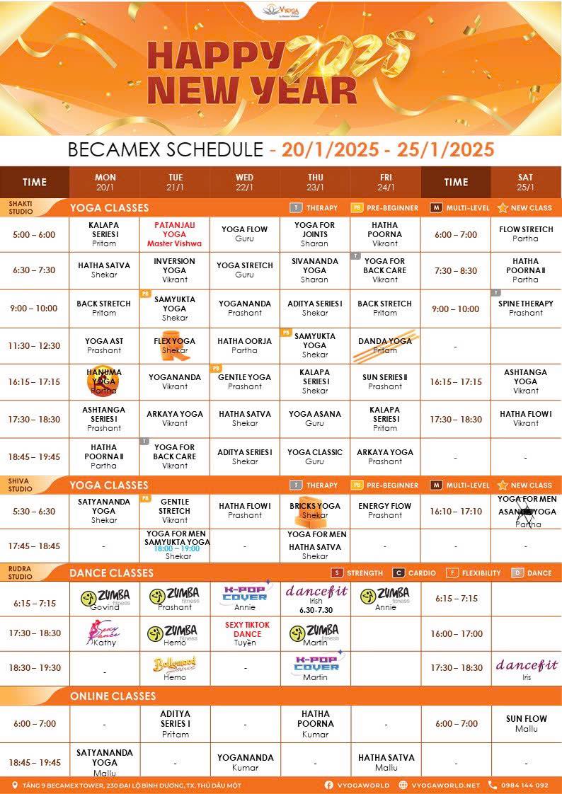 [???] Savary Yoga & Dance (Hà Nội) – Phòng tập yoga ? Top1Yoga ??‍♀️ Savary xin được gửi tới quý hội viên lịch tập tuần mới. 
Kính chúc quý hội viên có một tuần luyện tập hiệu quả!
 , shares-0✔️ , likes-3❤️️ , date-2025-01-20 01:10:41????????