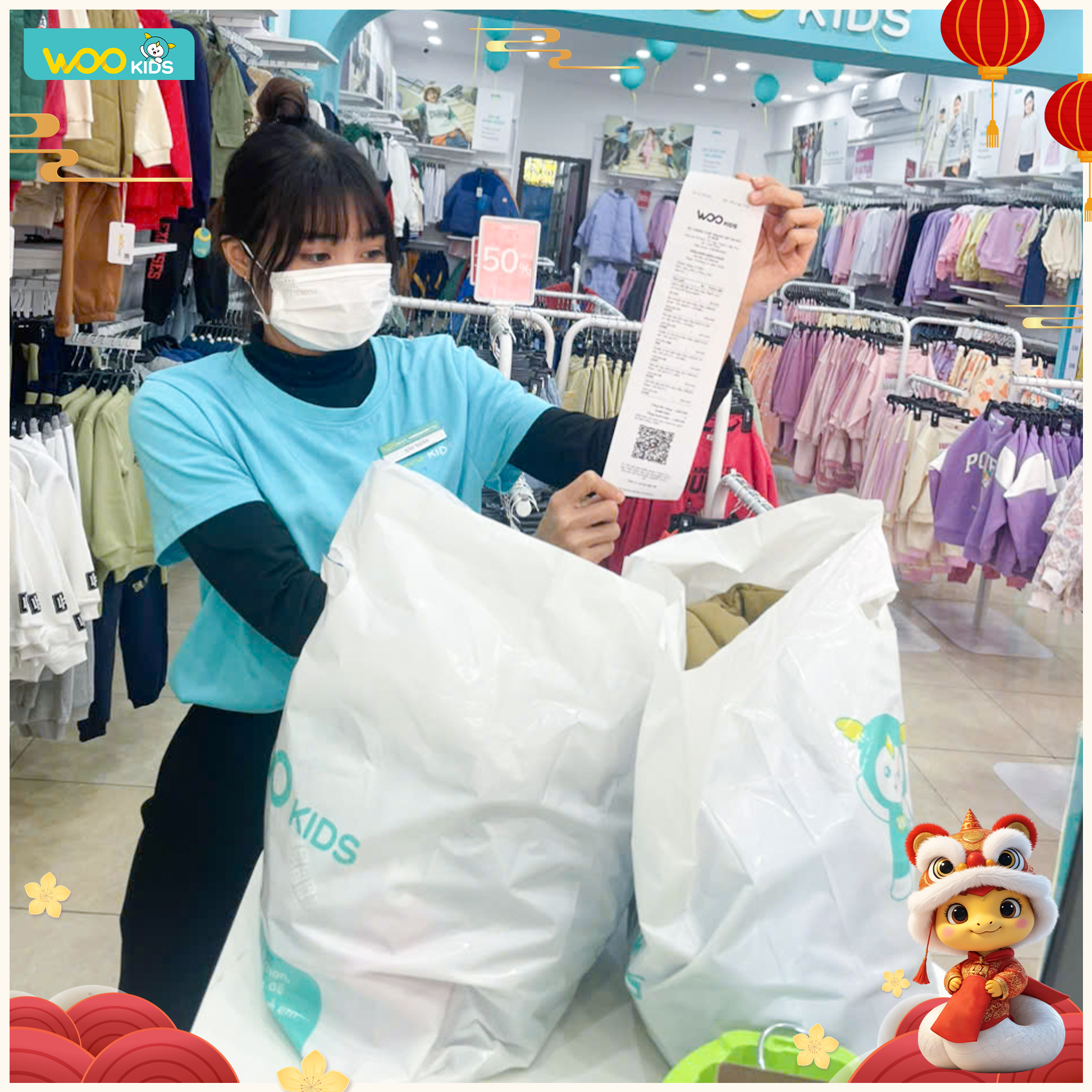 [🆕🇻🇳] Woo Kids – Kiến Thụy – Hải Phòng  🧑‍🧒❤️️👶⭐️  TẾT CẬN KỀ RỒI, NHANH CHÂN MẸ ƠI!!!

Đừng bỏ lỡ cơ hội săn SALE LỚN NHẤT NĂM tại Woo Kids từ 15/1:
 Toàn bộ cửa hàng SALE UP TO 50%, tha hồ mẹ chọn đồ Tết , shares-22✔️ , likes-39❤️️ , date-2025-01-18 17:00:17🇻🇳🇻🇳🇻🇳📰🆕