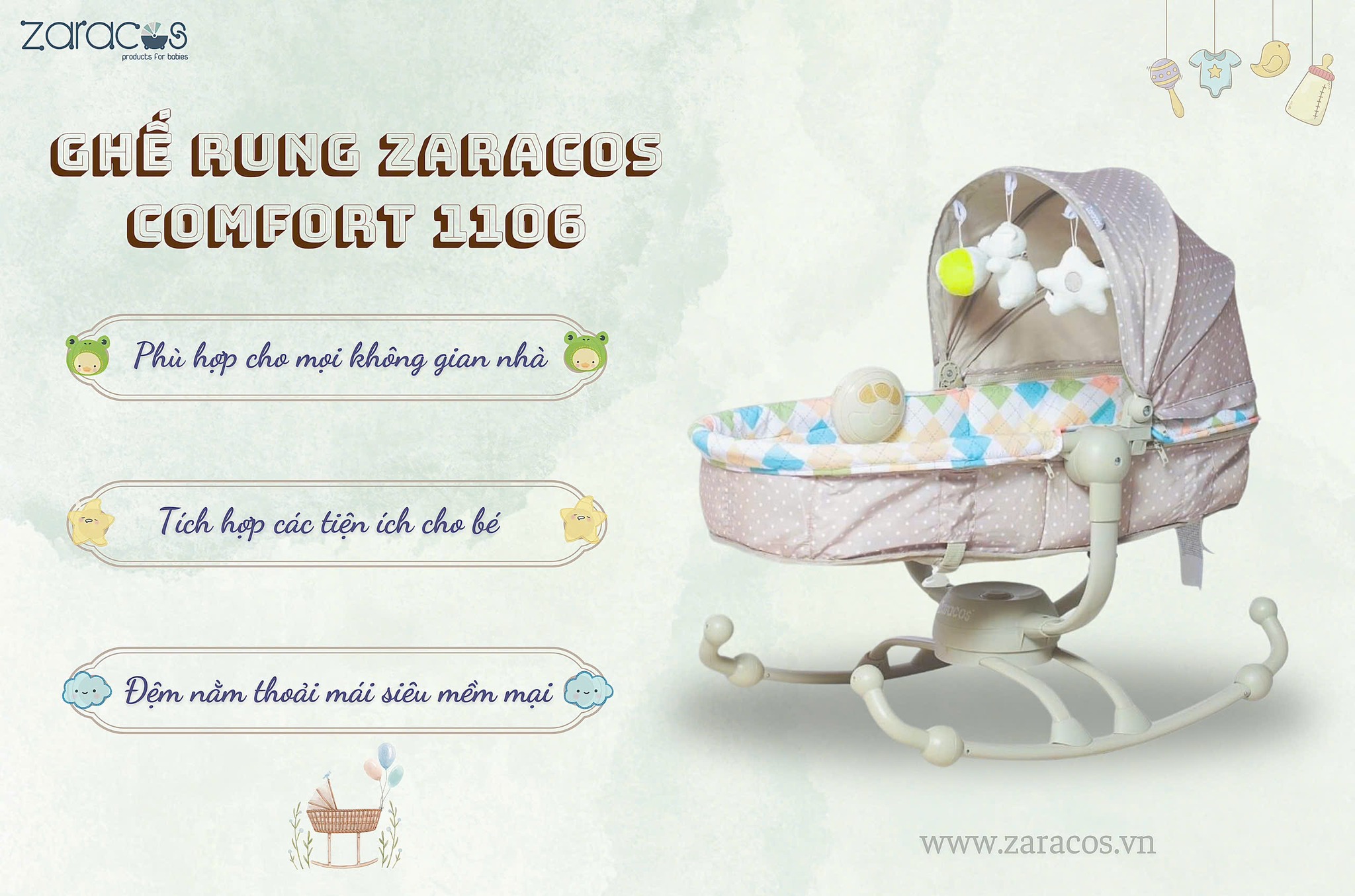 [???]  Zaracos Vietnam – nhà sản xuất những sản phẩm chăm sóc trẻ em chuyên nghiệp đến từ USA n ?‍?❤️️?⭐️ 𝐆𝐡𝐞̂́ 𝐑𝐮𝐧𝐠 𝐙𝐚𝐫𝐚𝐜𝐨𝐬 𝐂𝐨𝐦𝐟𝐨𝐫𝐭 𝟏𝟏𝟎𝟔 – Lựa chọn hoàn hảo cho bé yêu và không gian nhà bạn! 

 An toàn tuyệt đối: Thiết kế với dây đai bảo vệ chắc chắn và khung  , shares-0✔️ , likes-3❤️️ , date-2025-01-18 22:02:38????????
