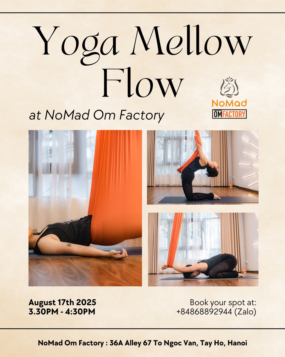 [🆕🇻🇳] OM Factory HANOI – School of Yoga –  [🆕Top1Vietnam🇻🇳] 🧘 Top1Yoga 🤸🏻‍♀️ (Tiếng Việt bên dưới)
New class this weekend: Yoga Mellow Flow –  a restorative class with a twist 

Do you know that a hammock is a great tool to support  , shares-0✔️ , likes-0❤️️ , date-2025-08-13 23:06:16🇻🇳🇻🇳🇻🇳📰🆕